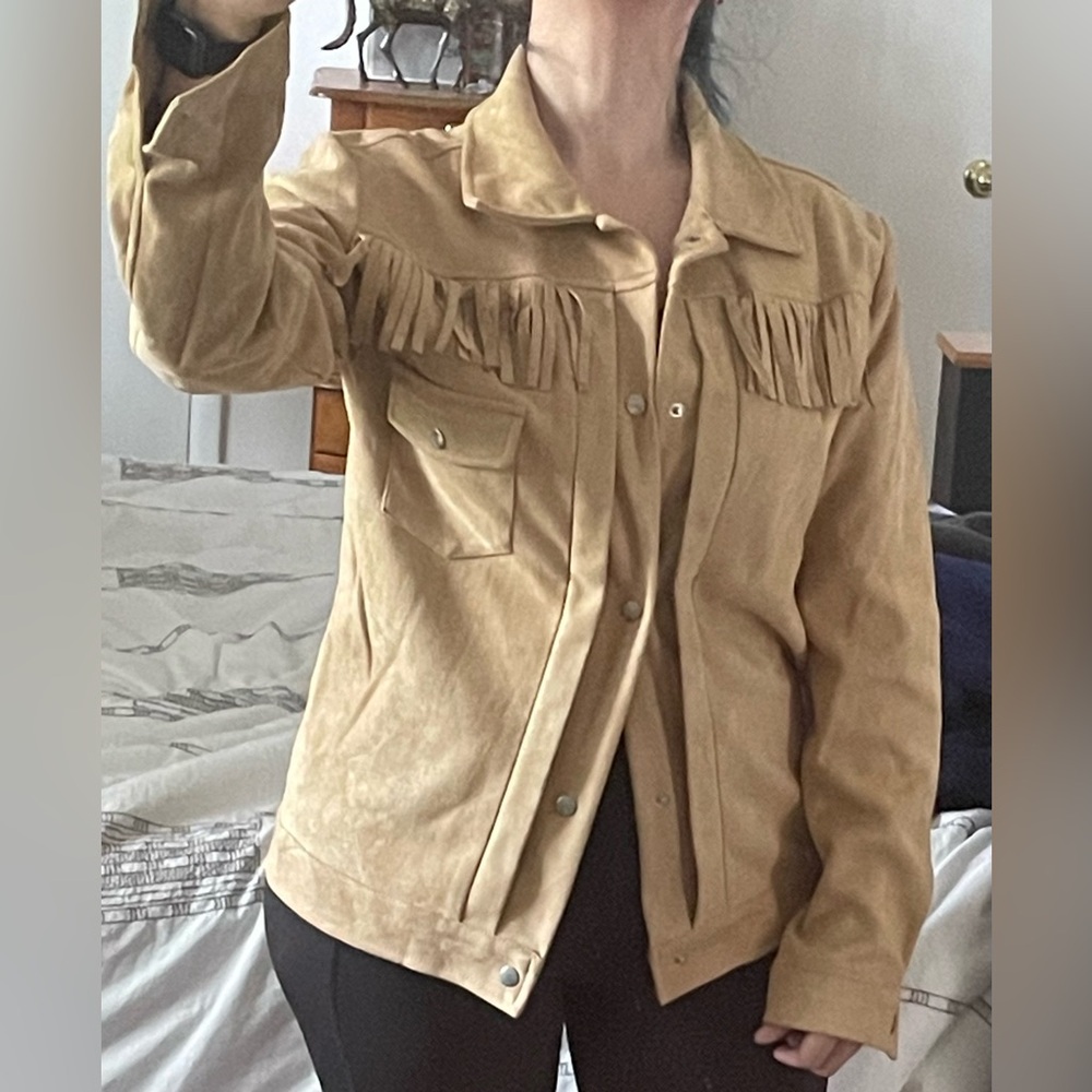 NWT Boohoo Man faux suede jacket
